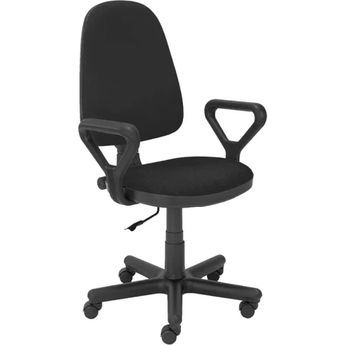Chair Prestige with armrest fabric black, 1000000000022572