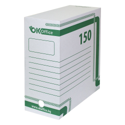 Архивна кутия карт OkOffice 35/25/15 бял