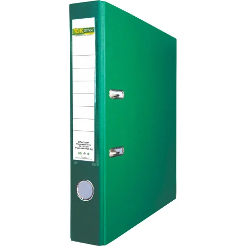 Lever arch file OK PP A4 5cm green, 1000000000022936