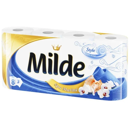 Toilet paper Milde blue 8 pieces, 1000000000023088