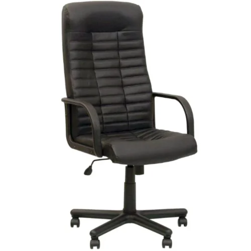 Chair Boss genuine leather black, 1000000000023616
