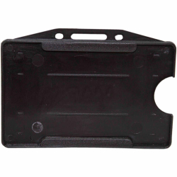 Badge horizontal hard PVC black