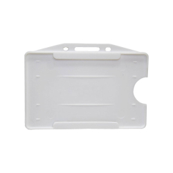 Badge horizontal hard PVC white