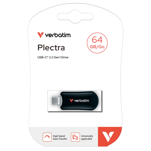 Памет USB-C 64GB Verbatim Plectra, черен, 2000023942302247 02 
