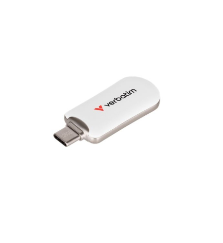 Памет USB-C 128GB Verbatim Plectra, бял, 2000023942302292 02 