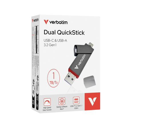 Verbatim Dual QuickStick External SSD 1TB, 2000023942320432 03 