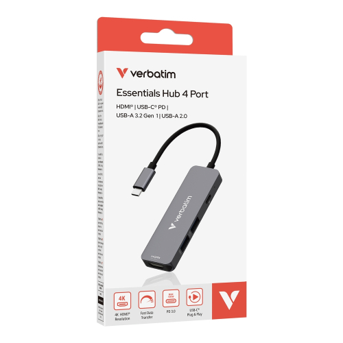 Verbatim USB-C Essentials Multiport Hub 4 Port, 2000023942321552 03 
