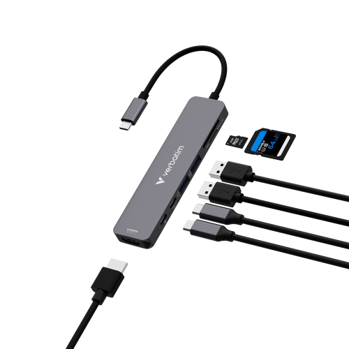 Докинг станция Verbatim 32158 7-Port USB-C, 2000023942321583 04 
