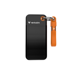 Външен твърд диск Verbatim SSD Pocket, 1TB, черен/оранжев