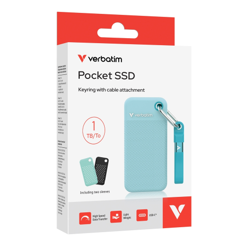 Verbatim Pocket SSD 1TB Polar Blue, 2000023942323242 04  — OK Office Verbatim Pocket SSD 1TB Polar Blue, 2000023942323242 04