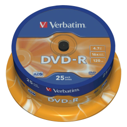 DVD-R Verbatim 16X 4.7GB шпиндел оп.25
