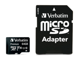Памет Verbatim micro SDXC 64GB Class 10 с адаптер