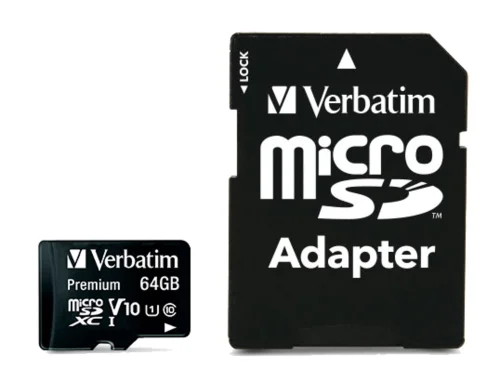 Памет Verbatim micro SDXC 64GB Class 10 с адаптер, 2000023942440840