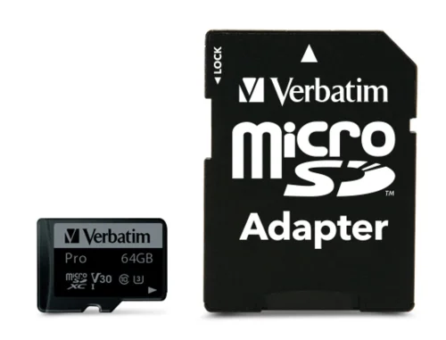 Памет Verbatim micro SDXC 64GB Pro Class 10 UHS-I, 2000023942470427