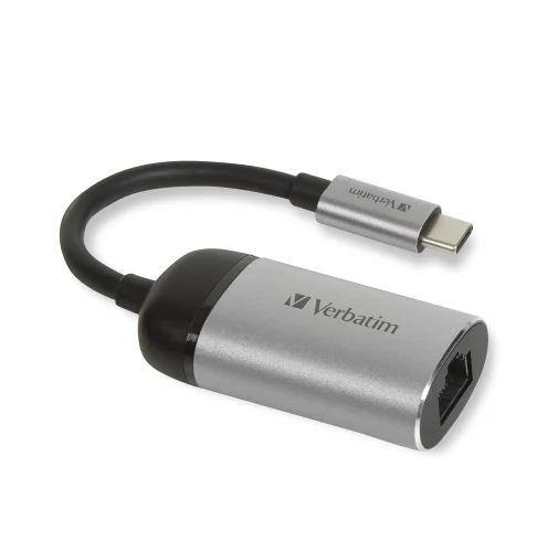 Адаптер Verbatim USB-C to Gigabit Ethernet Adapter 10cm Cable, 2000023942491460