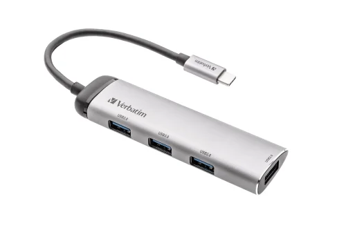 Verbatim USB-C Multiport Hub 4-Port USB 3.2 Gen 1 Type A, 2000023942491477 02 