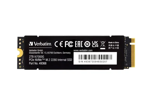 Verbatim Vi7000G Internal PCIe NVMe M.2 SSD 2TB, 2000023942493686 02 