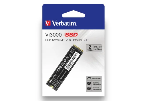 Verbatim Vi3000 Internal PCIe NVMe M.2 SSD 2TB, 2000023942493761 03 