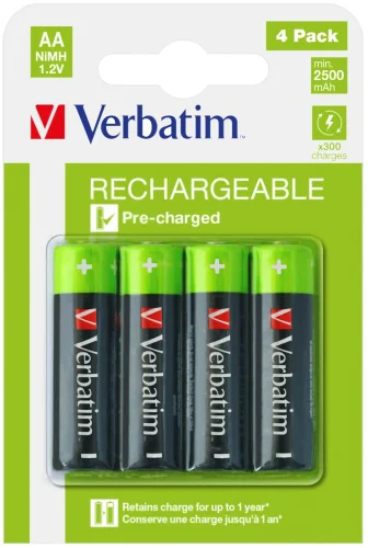 Презареждаща батерия Verbatim AA 4 PACK / HR6, 2000023942495178