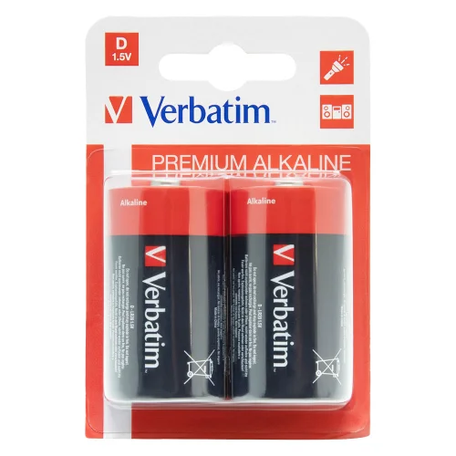 Алкална батерия Verbatim 1.5V LR20/D оп2, 1000000000045137