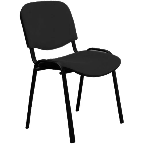Chair Iso Black eco leather graphite, 1000000000024286