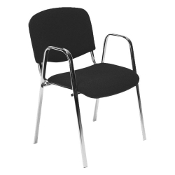 Стол Iso W Chrome дамаска черен