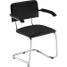 Chair Sylwia S Arm eco leather black, 1000000000024521 03 