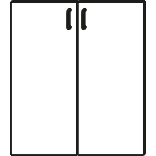Doors for H160 Hdf 66/154.2 2 pcs. beige, 1000000000024849