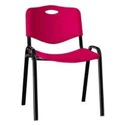 Стол Iso Plastic Black K30 червен