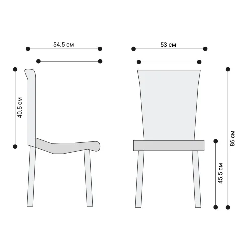 Chair Rumba eco leather white, 1000000000027922 02 