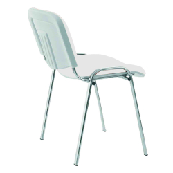 Chair Iso Bianco Chrome fabric white