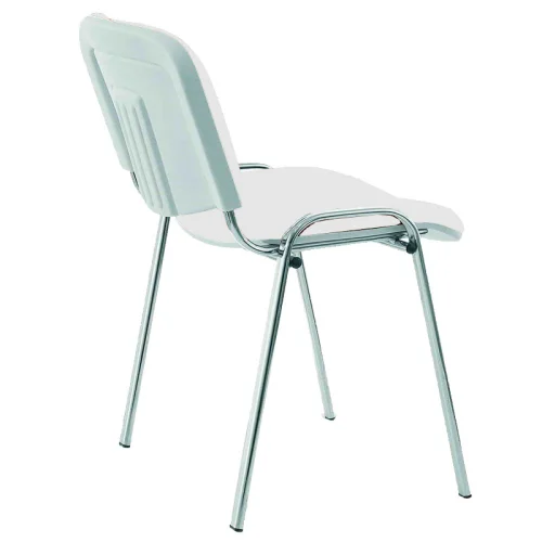 Chair Iso Bianco Chrome fabric white, 1000000000027923