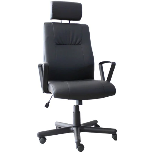 Chair Burokrat eco leather black, 1000000000028278