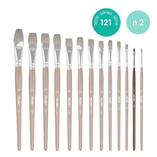 Четка за рисуване Milan 121 №2 плоска, 1000000000052525 02 