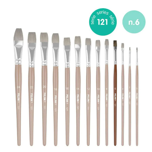 Четка за рисуване Milan 121 №6 плоска, 1000000000052527 02 