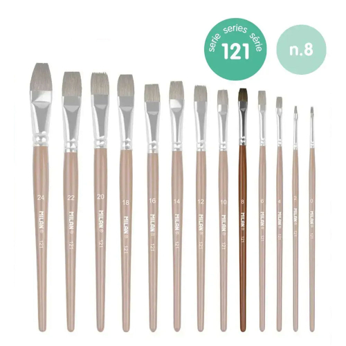 Четка за рисуване Milan 121 №8 плоска, 1000000000052528 02 
