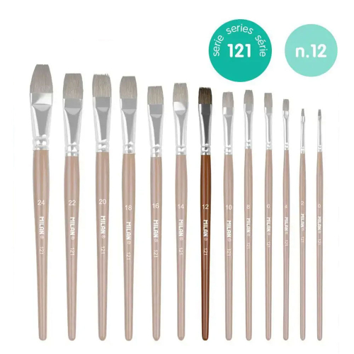 Четка за рисуване Milan 121 №12 плоска, 1000000000052530 02 