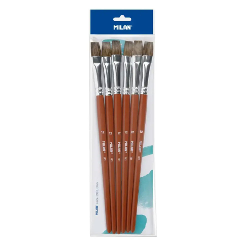 Четка за рисуване Milan 121 №12 плоска, 1000000000052530 05 