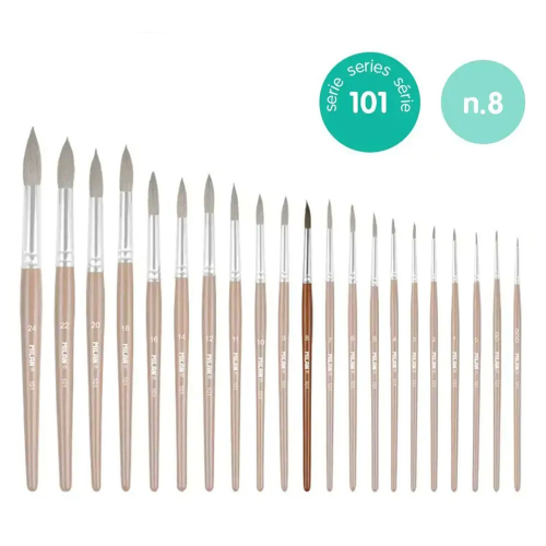 Четка за рисуване Milan 101 №8 кръгла, 1000000000011920 02 