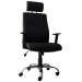 Chair Burokrat chrome eco leather black, 1000000000028903 03 