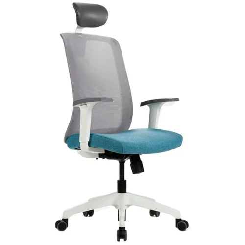 Chair Matador HR White mesh blue/white, 1000000000029193