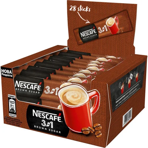 Nescafe 3 In 1 Brown Sugar 16.5g 28pc, 1000000000029421