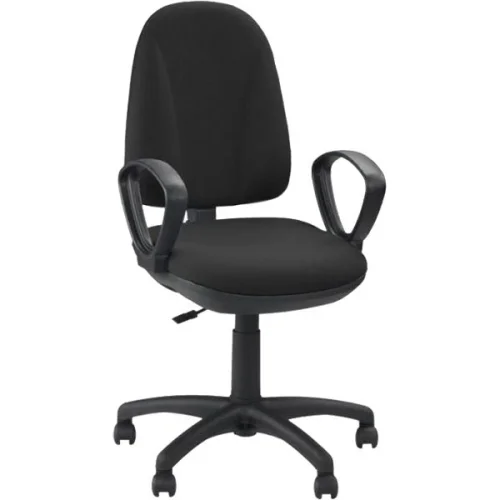 Chair Pegaso with armrest fabric black, 1000000000029509