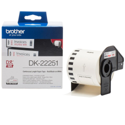 Етикети Brother DK22251 чрн/чрв 62мм/15м