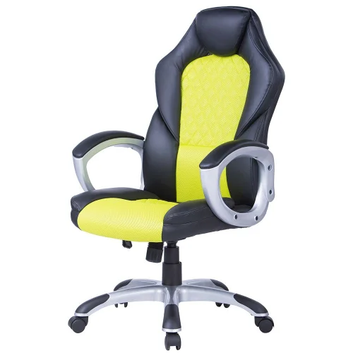 Gaming chair Viking leather black/green, 1000000000031184 08 