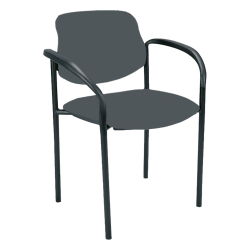 Chair Styl Arm Black fabric grey