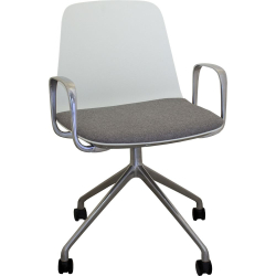 Стол Lola пластмаса/дамаска бял