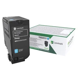 Тонер Lexmark 75B20C0 Cyan оригинал 10k