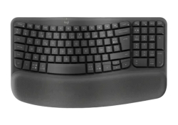Безжична клавиатура Logitech Wave Keys ergonomic, черен