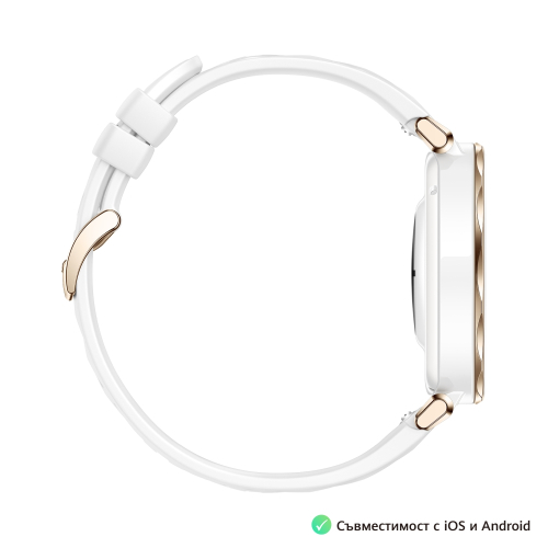 Часовник, Huawei Watch GT5 Pro Jana-B29F, 1.32' Amoled 466x466, PPI 352, BT5.2, BLE/BR/EDR, 323mAh, TruSense System, ECG analysis, Battery life up to 7 days, Compatible with iOS and Android devices, White Fluoroelastomer + Huawei FreeBuds SE 3 ULC-CT020 B, 5200006307248102 03 